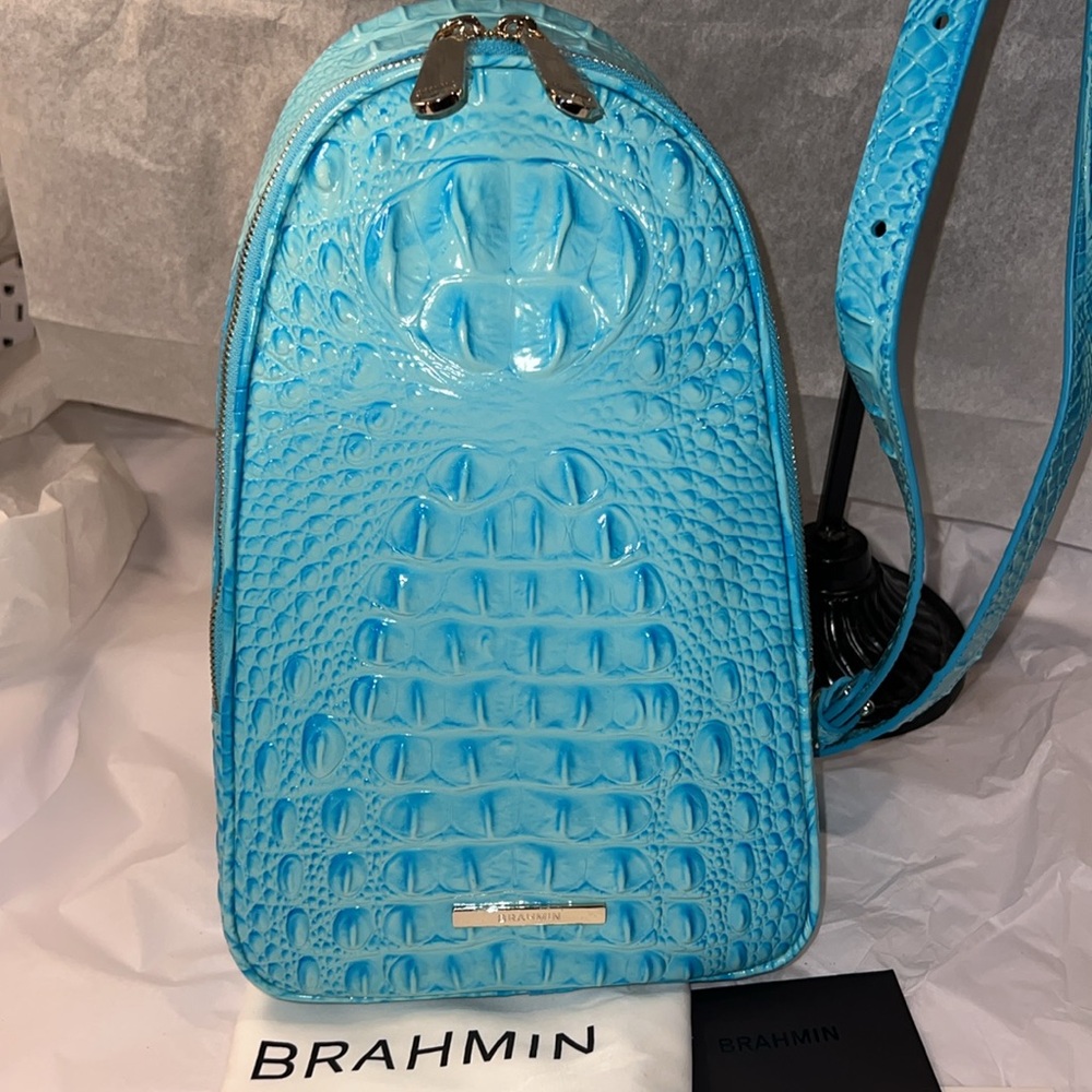 Brahmin Jordan tropic blue Melbourne bag GORGEOUS - Picture 2 of 6
